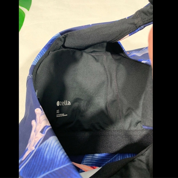 NEW $40 Zella Floral Stardust Racerback Padded Sports Bra in Blue‎ [SZ XS ] - Picture 8 of 8